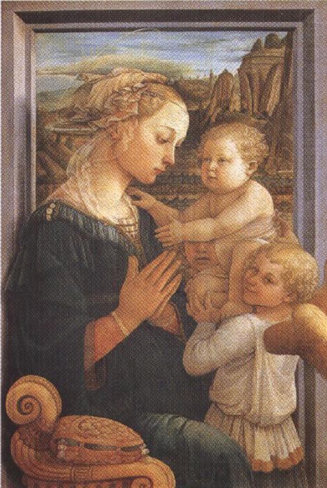 Sandro Botticelli Filippo Lippi.Madonna with Child and Angels or Uffizi Madonna (mk36) china oil painting image